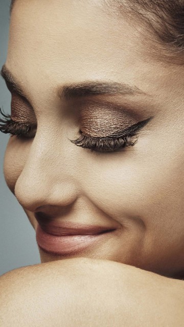 Image ariana grande, face, hair, eyebrow, eyelash