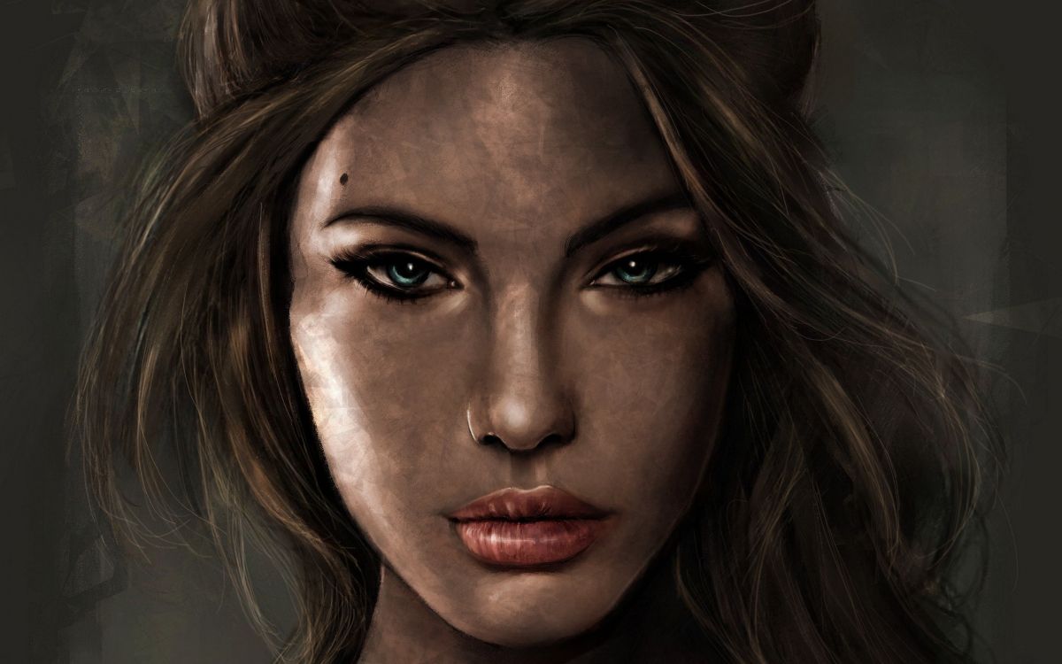 Frau Mit Blonden Haaren Und Rotem Lippenstift. Wallpaper in 2880x1800 Resolution