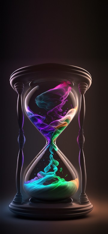 Image champagne stemware, Hourglass, Clock, still life, glass