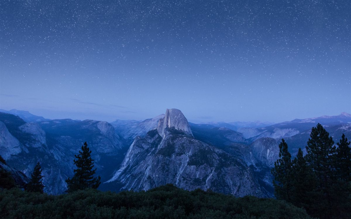 Mac OS, Yosemite National Park, Half Dome, El Capitan, Frühlingsfälle. Wallpaper in 5120x3200 Resolution