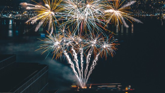 Image fireworks, new years day, night, midnight, darkness