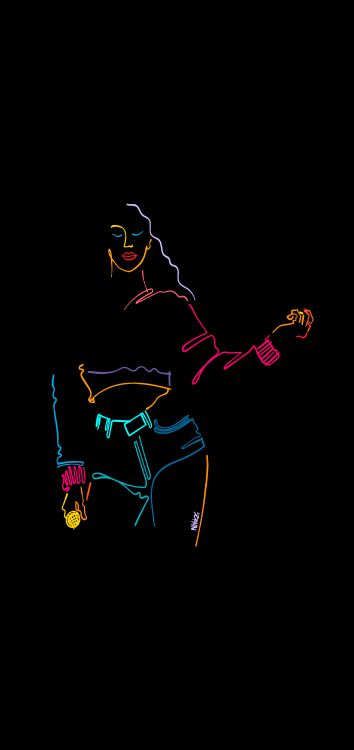 Signe au Néon, Arts Visuels, Graphisme, Dessin, Manche. Wallpaper in 1890x4000 Resolution