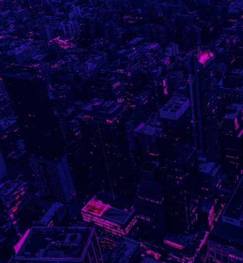 Image smartphone, purple, forehead, high rise building, metropolis