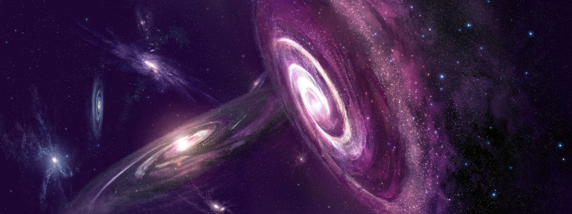 Pintura Abstracta Morada y Negra. Wallpaper in 5120x1920 Resolution