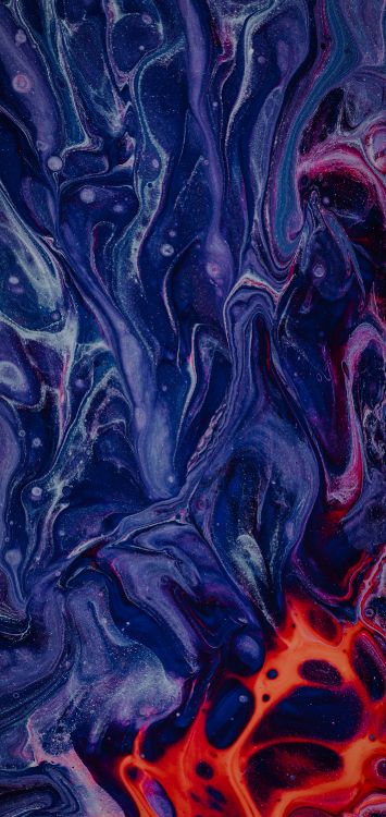 现代艺术, 紫色的, 紫罗兰色, 艺术, 品红色 壁纸 1420x3000 允许