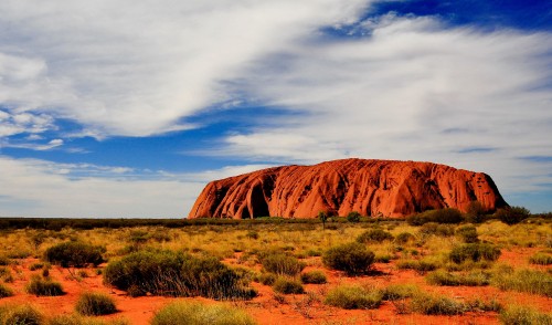 Image brown mountain under blue sky during daytime