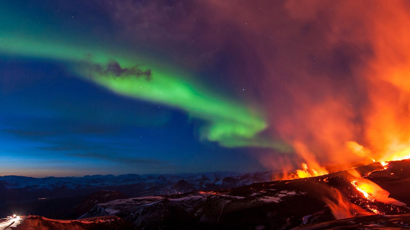 奥罗拉, 气氛, 天空, Youtube上的, 类型的火山爆发 壁纸 3840x2160 允许