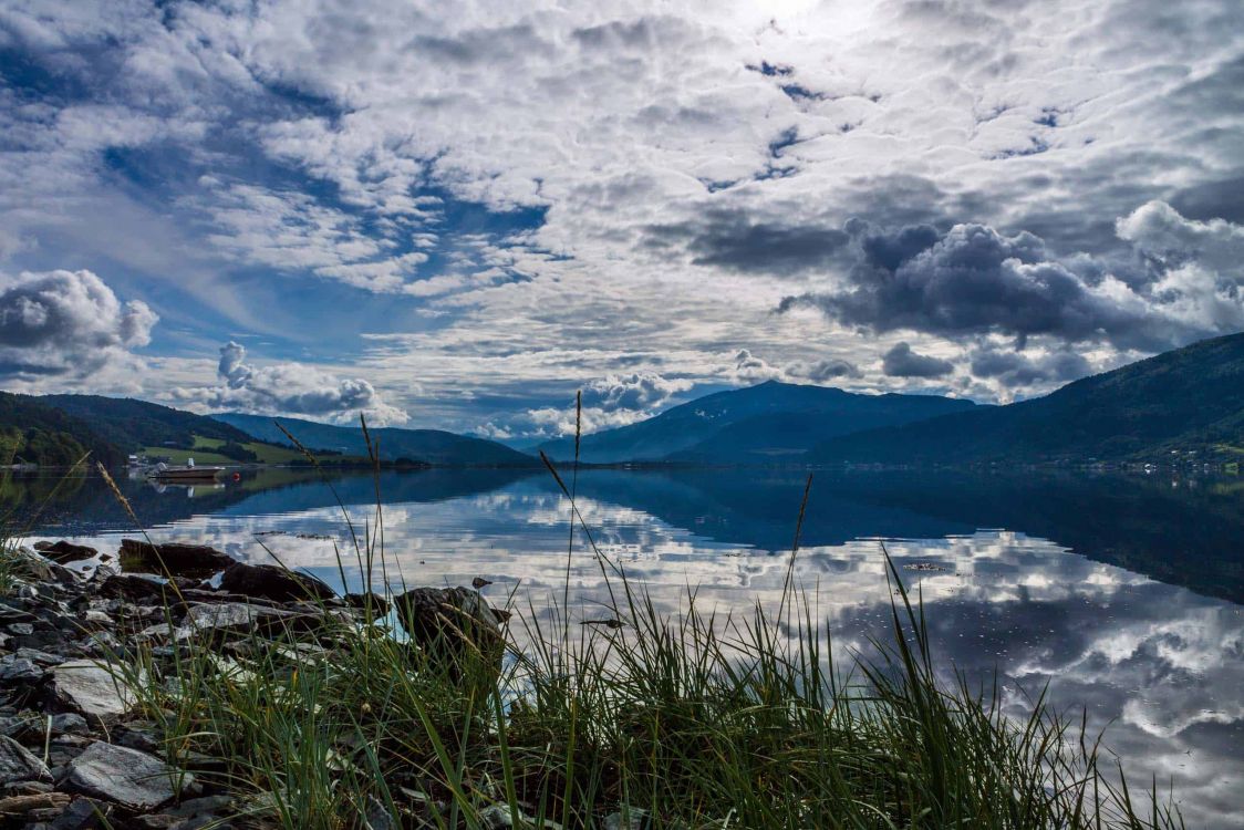 峡湾, 性质, 反射, 高地, 卑尔根 壁纸 2560x1707 允许