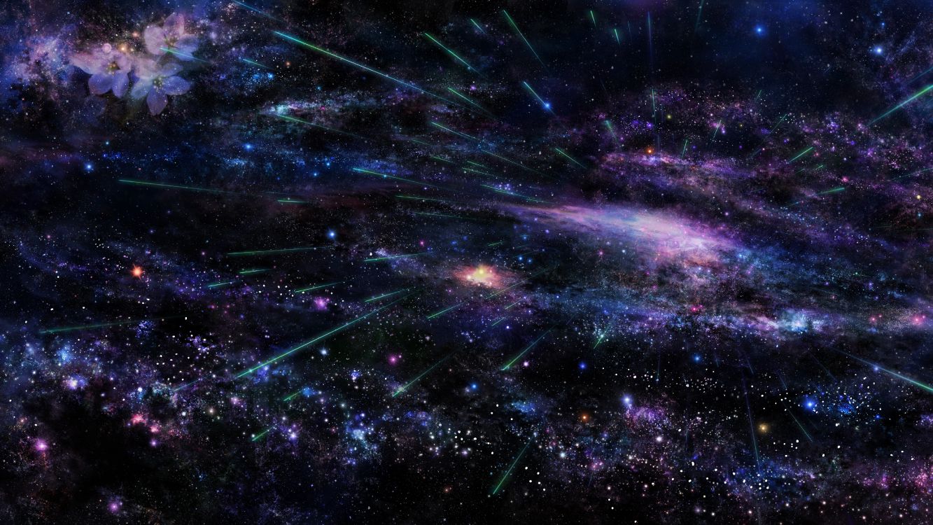 Illustration de la Galaxie Bleue et Blanche. Wallpaper in 5120x2880 Resolution