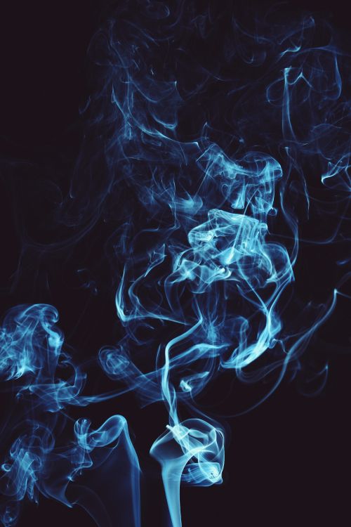 Blue and White Smoke Illustration. Wallpaper in 3456x5184 Resolution