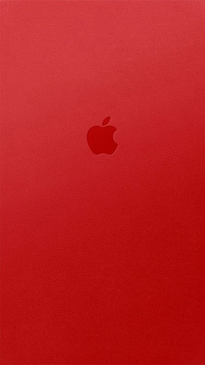 Apple Logo on Red Background. Wallpaper in 1242x2208 Resolution