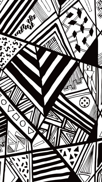 Image white red and black tribal textile