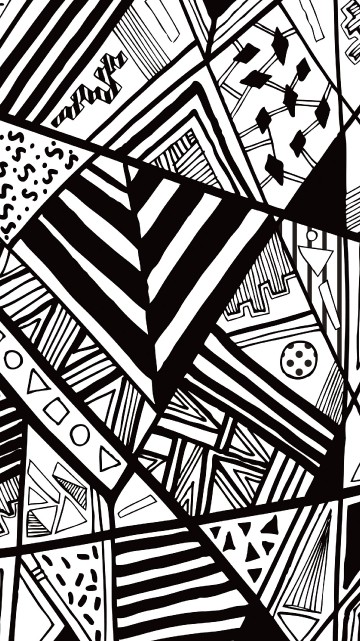 Image white red and black tribal textile