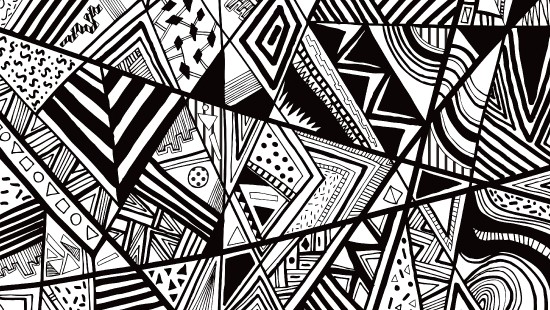 Image white red and black tribal textile