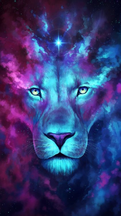 Leones de Fantasia, Leones, Tigre, Arte, Felidae. Wallpaper in 1440x2560 Resolution