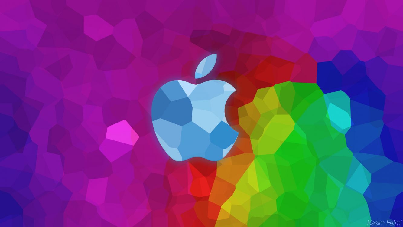 Apple, 苹果它, 色彩, 图形设计, 心脏 壁纸 3840x2160 允许