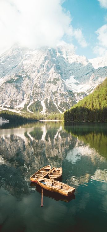 Reflexion, Wasser, Schiff, Cloud, Natur. Wallpaper in 1080x2340 Resolution