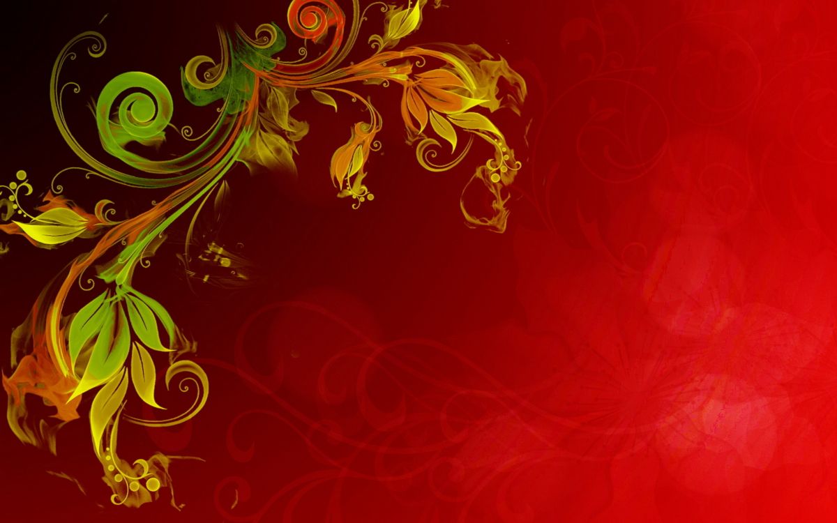 Red Yellow and Green Abstract Painting. Wallpaper in 2880x1800 Resolution