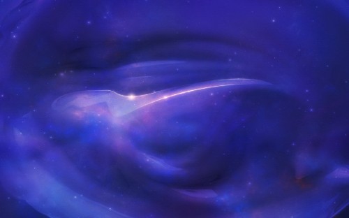 Image blue and white galaxy illustration