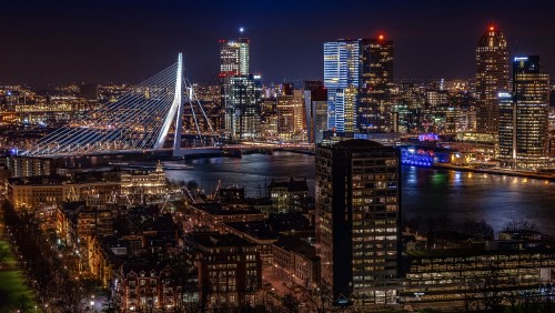 Image city skyline during night time