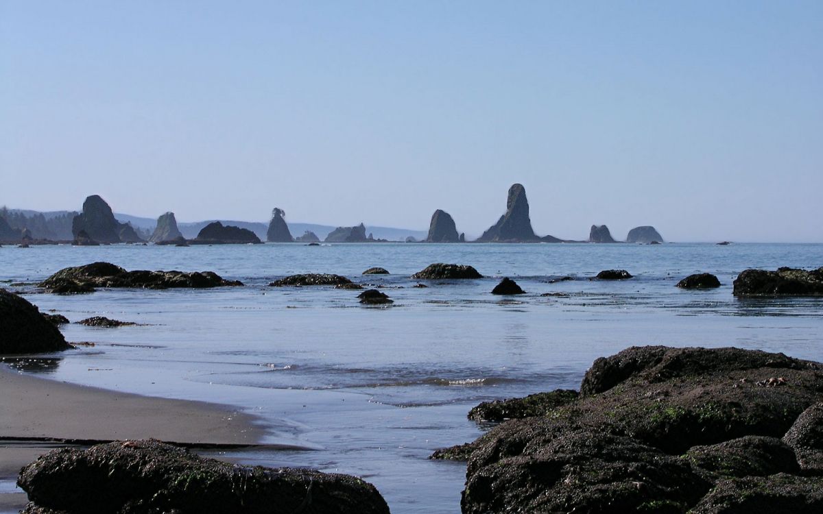 rock formation on sea during daytime