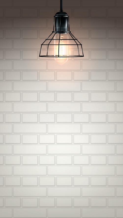 Image light fixture, electric light, brick, wall, line