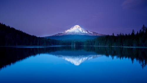 Image mountain lake reflection, Trillium Lake, mountain, black mountains, lake