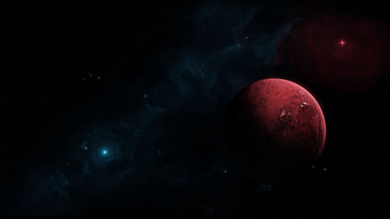 Red Moon and Black Sky. Wallpaper in 3840x2160 Resolution