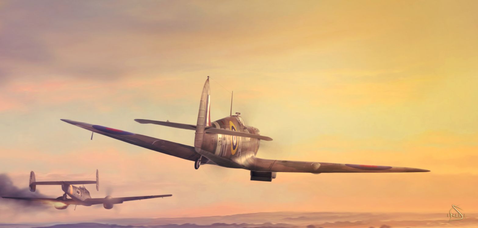 Schwarzes Düsenflugzeug, Das Tagsüber in Den Himmel Fliegt. Wallpaper in 4797x2295 Resolution