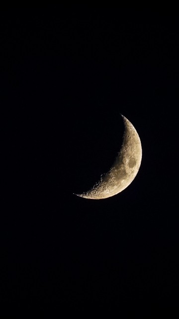 Image black and white crescent moon