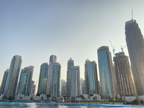 Image dubai, skyscraper, water, tower block, daytime