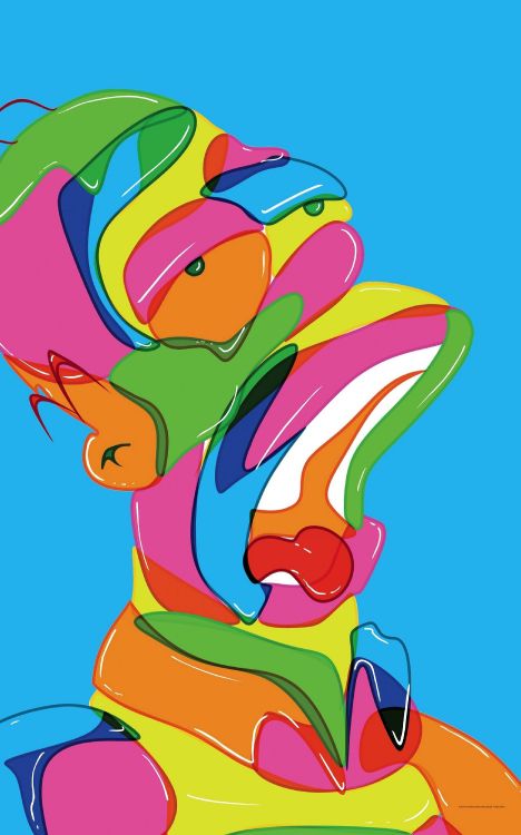 Homer Simpson Coloré, Homer Simpson, Bart Simpson, Marge Simpson, Art. Wallpaper in 2500x4000 Resolution