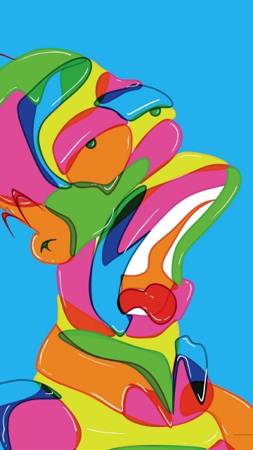 Image homer simpson colorful, homer simpson, Bart Simpson, marge simpson, art