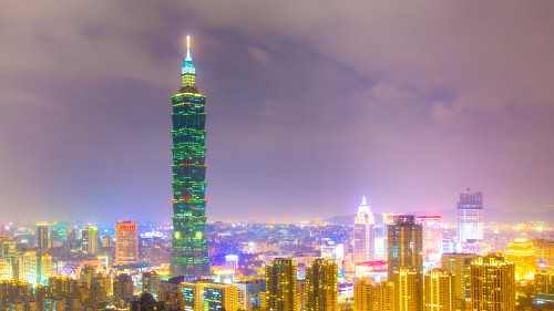 Image city skyline during night time