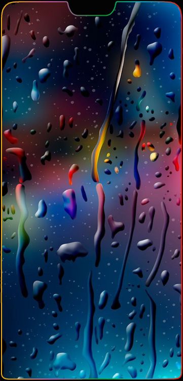 Peinture Abstraite Bleue et Verte. Wallpaper in 1080x2240 Resolution