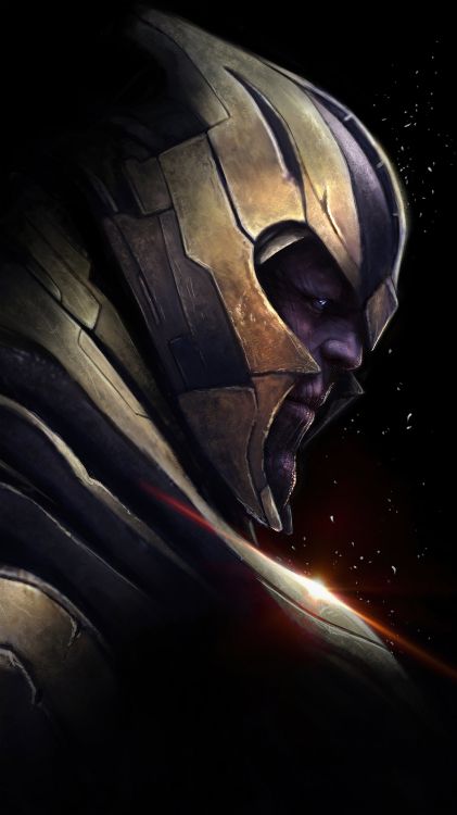 Thanos, Avengers, Thanos Endspielkunst, Kunst, Poster. Wallpaper in 2160x3840 Resolution