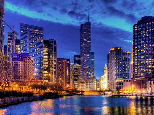 Image city skyline during night time