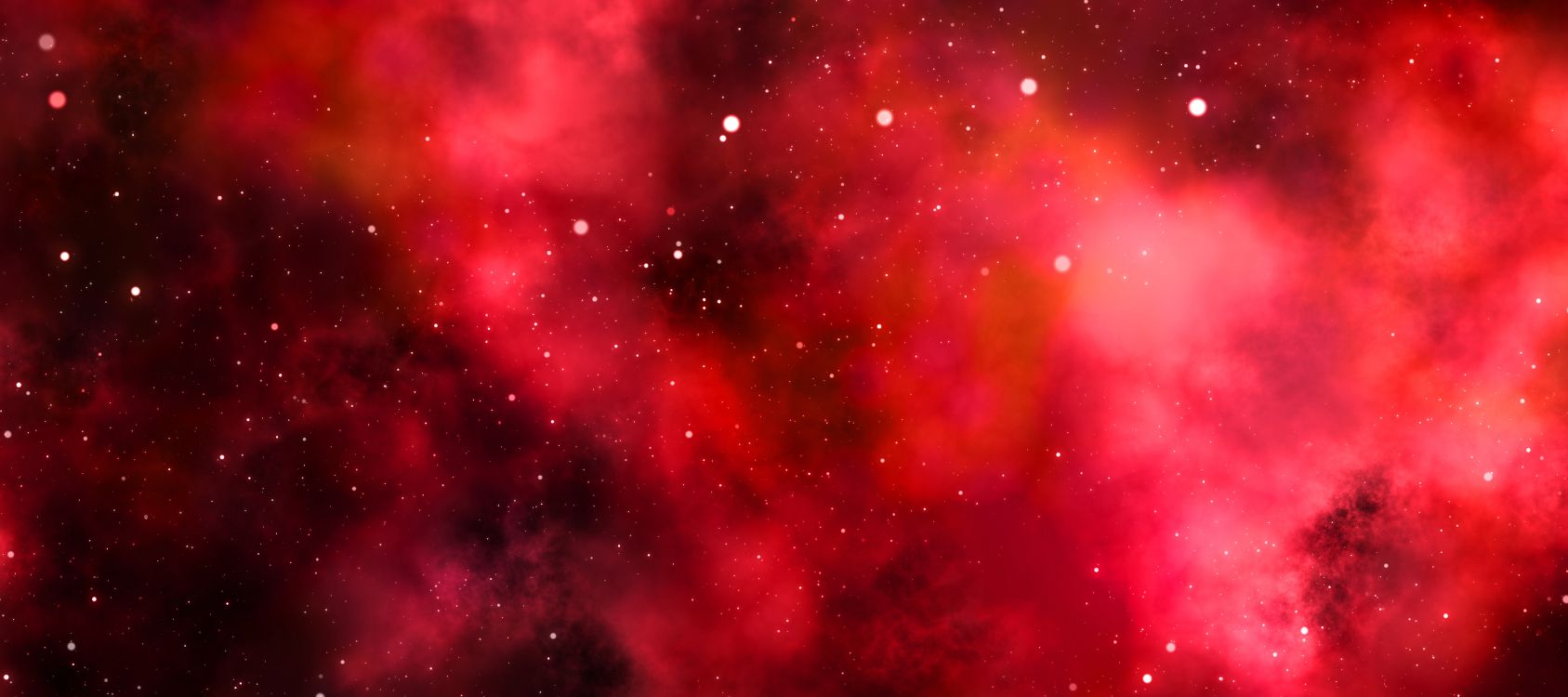 Illustration de la Galaxie Rouge et Noire. Wallpaper in 6000x2667 Resolution