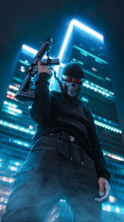 Junge Mit Schädelmaske, Hut, Menschlichen Körper, Musik Künstler, Musiker. Wallpaper in 3260x5796 Resolution