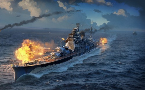 Image world of warships, battleship, warship, cruiser, naval ship