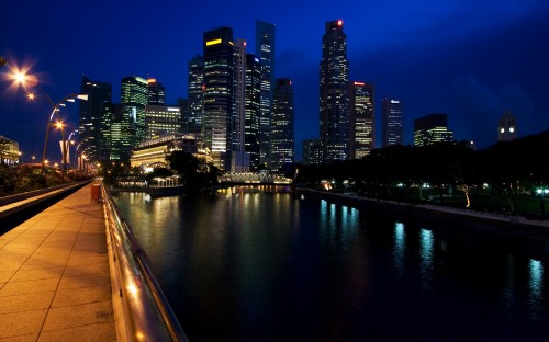 Image city skyline during night time