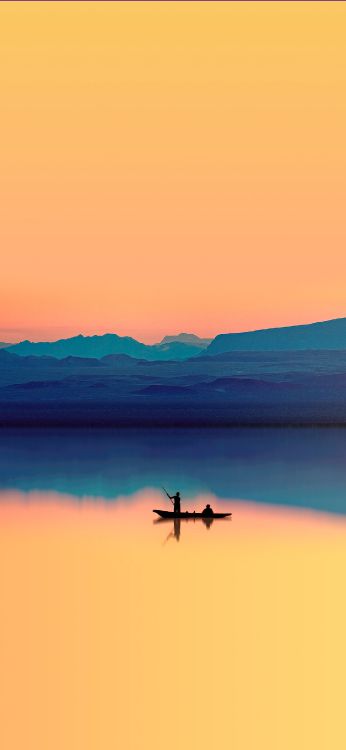 nature, water resources, dusk, landscape, horizon