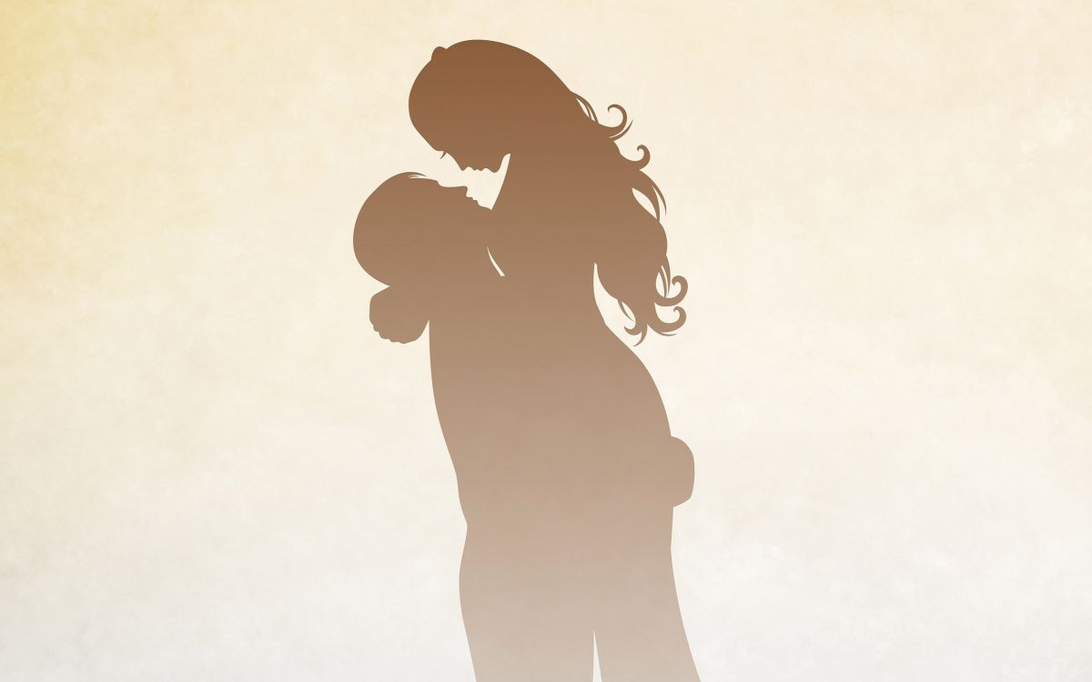 Silueta, Ilustración, Retroiluminación, Gesto, Amor. Wallpaper in 2880x1800 Resolution