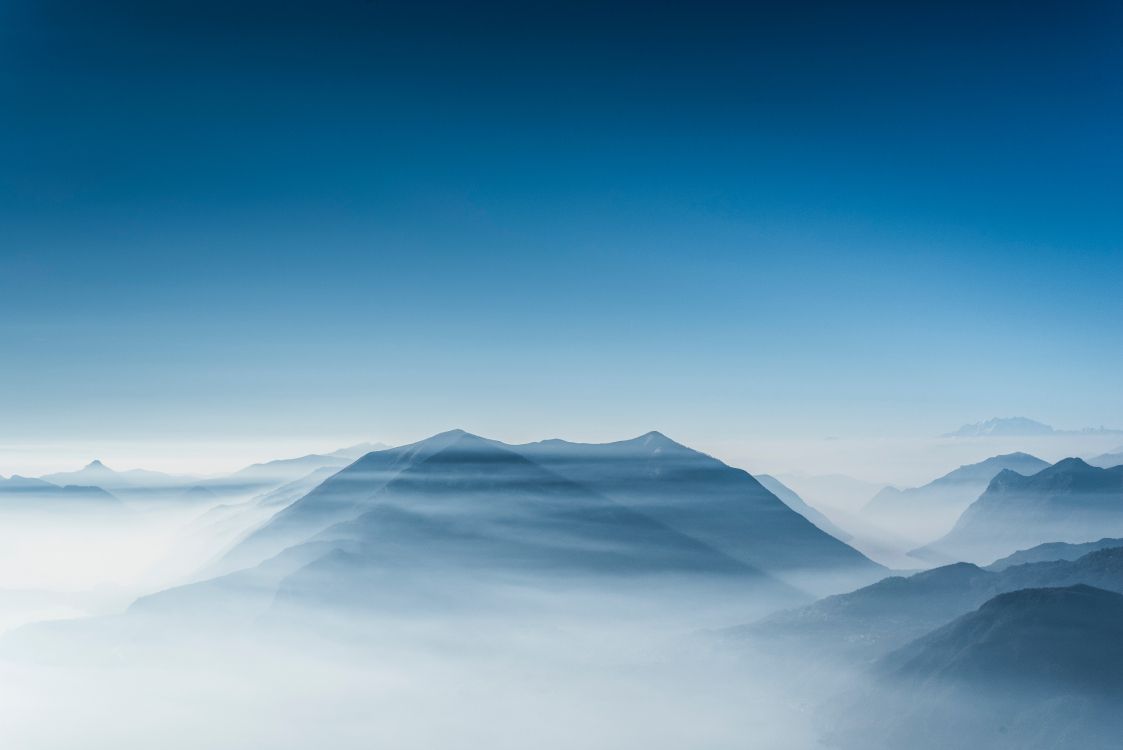 mountain range, mountainous landforms, natural landscape, atmosphere, cloud