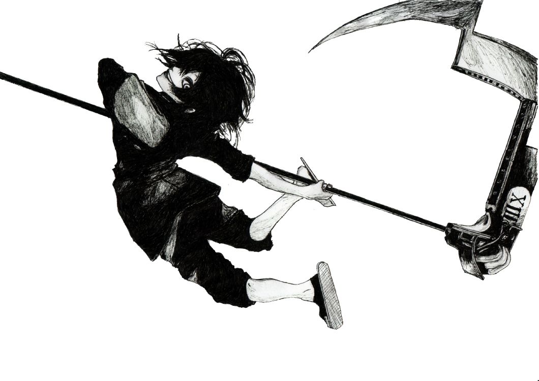 Frau im Schwarzen Kleid Hält Eine Stockillustration. Wallpaper in 3508x2480 Resolution