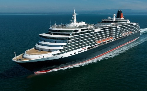 Image white and black cruise ship on sea during daytime