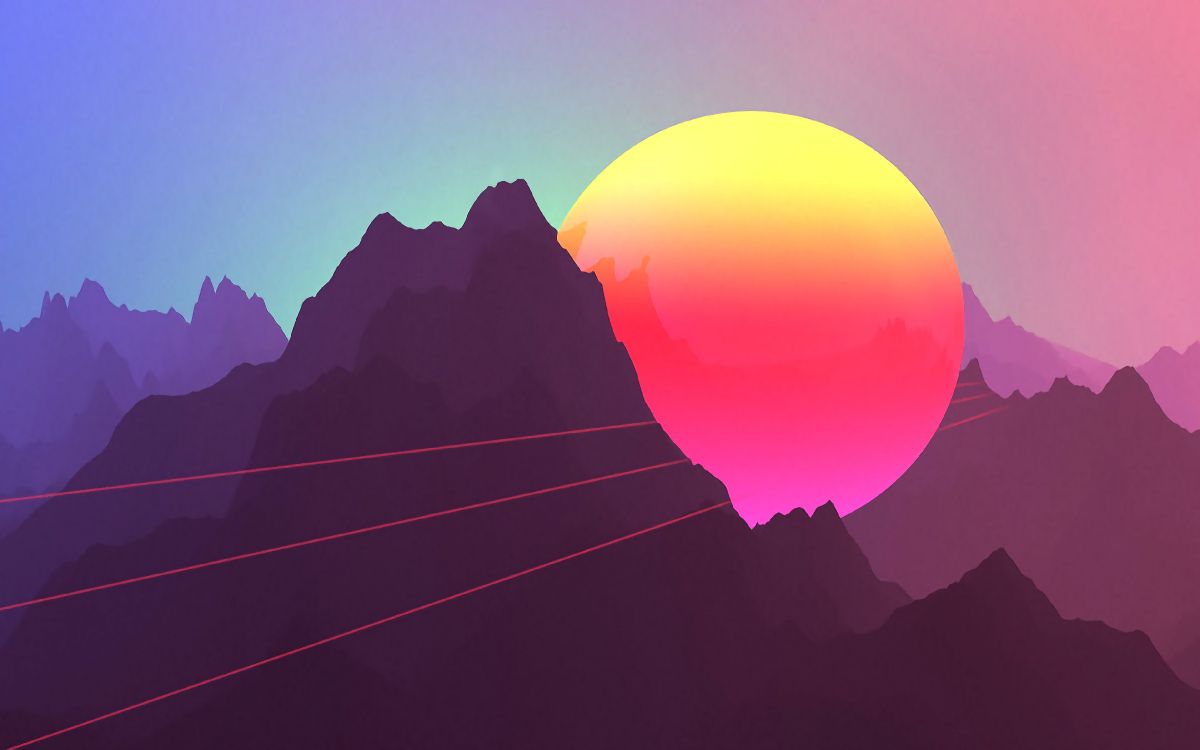 Silhouette Des Berges Bei Sonnenuntergang. Wallpaper in 3840x2400 Resolution