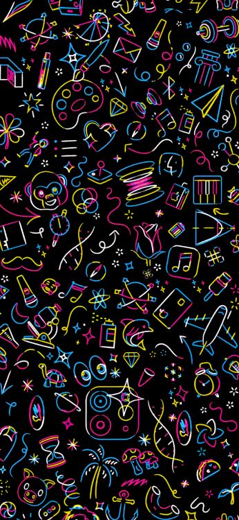 Apple, Art, Illustration, Cercle, Dessin. Wallpaper in 1290x2796 Resolution