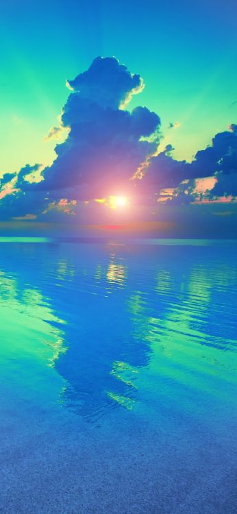 Meer, Kaiserin Musikgruppe, Wasser, Cloud, Wasserressourcen. Wallpaper in 1080x2340 Resolution