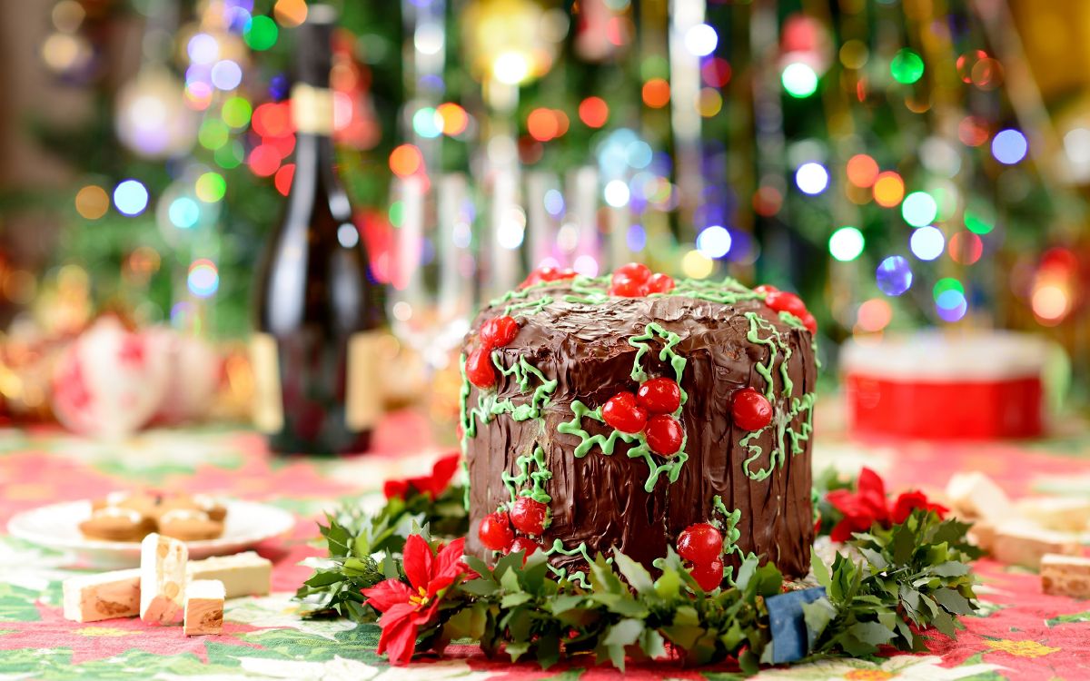 Gâteau de Noël, Gâteau au Chocolat, Gâteau, Le Jour De Noël, Dessert. Wallpaper in 3840x2400 Resolution